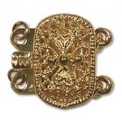 Push Pull Clasp 9x14mm Gold Plate, ea