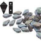 Kite 9x5mm 2 hole bead JET LASER MATTE FEATHER, aprx 10gm 9523980-28773F