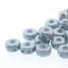 Octo 8x4mm 3 Hole Coin CHALK BLUE LUSTER, aprx 10gm 8403000-14464
