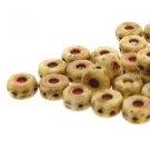 Octo 8x4mm 3 Hole Coin CHALK TRAVERTINE, aprx 10gm 8403000-86805
