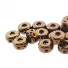 Octo 8x4mm 3 Hole Coin JET BRONZE, aprx 10gm 8423980-14415