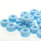 Octo 8x4mm 3 Hole Coin TURQUOISE BLUE, aprx 10gm 8463030