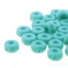Octo 8x4mm 3 Hole Coin TURQUOISE GREEN, aprx 10gm 8463120