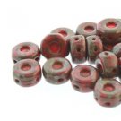 Octo 8x4mm 3 Hole Coin RED TRAVERTINE, aprx 10gm 8493190-86800