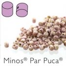 Minos 2.5x3mm OPAQUE MIX ROSE/GOLD CERAMIC ˜5gm, ˜105bds