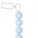 10mm Round Polaris Bead LIGHT SAPPHIRE, aprx 15bd Color 12RN-LS-ST