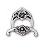 TierraCast Toggle Clasp Set, Floral, Silver Plated metal