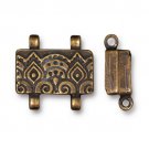 TierraCast Magnetic Clasp Set, Temple,  Brass Oxide