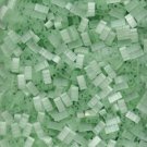 1/2 Tila 2 hole aprx 8gm Czech Glass 5mm beads Half Tila,  Silk Pale Green color 2559