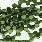 Honeycomb 6mm Pastel Olivine, appr 30 beads