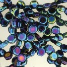 Honeycomb 6mm Jet Blue Iris, appr 30 beads