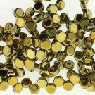 Honeycomb 6mm Crystal Full Amber appr 30 beads