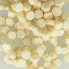 Honeycomb 6mm Chalk Beige appr 30 beads