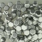 Honeycomb 6mm Crystal Bronze Aluminum appr 30 beads