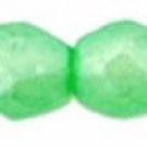 Firepolish 3mm: Luster Coated - Satin Green aprx 50 Czech glass beads color 77753
