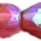 Firepolish 3mm: Fuchsia AB aprx 50 Czech glass beads color X-7035