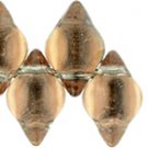 GEMDUO 8x5mm ColorTrends Backlit - Peach, aprx 8gm Czech glass beads color S11C27102
