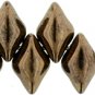 GEMDUO 8x5mm ColorTrends Dk Bronze, aprx 8gm Czech glass beads color 14415