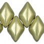 GEMDUO 8x5mm  ColorTrends Saturated Metallic Limelight, aprx 8gm Czech glass beads color 06B09