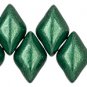 GEMDUO 8x5mm ColorTrends Saturated Metallic Martini Olive, aprx 8gm Czech glass beads color 06B05
