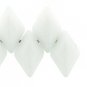 GEMDUO 8x5mm ColorTrends Opaque White, aprx 8gm Czech glass beads color 300