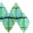 GEMDUO 8x5mm ColorTrends Twilight - Aquamarine, aprx 8gm Czech glass beads color W6002