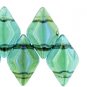 GEMDUO 8x5mm ColorTrends Twilight - Aquamarine, aprx 8gm Czech glass beads color W6002