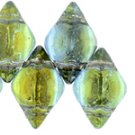 GEMDUO 8x5mm ColorTrends Backlit - Uranium, aprx 8gm Czech glass beads color S11C29801