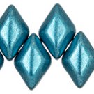 GEMDUO 8x5mm  ColorTrends Saturated Metallic Quetzal Green, aprx 8gm Czech glass beads color 06B10