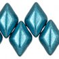 GEMDUO 8x5mm  ColorTrends Saturated Metallic Quetzal Green, aprx 8gm Czech glass beads color 06B10
