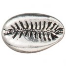 TierraCast Cowrie Shell Bead - 14.5 x 10mm, 1.5mm Hole  Antique Silver Plate, each