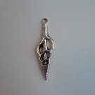 TierraCast Pendant - 54 x 16mm, 3mm Loop, Cut Spindle, Antique Silver, ea