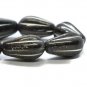 8x15mm Melon Drop Black with a Light Bronze Finish and Silver Wash 10 Czech Glass Beads