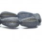 8x15mm Melon Drop Midnight Blue with An Etched and AB Finish 10 Czech Glass Beads