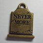 Gravestone Nevermore Raven Double Sided Charm Grave Stone by TierraCast, Halloween Poe