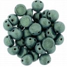 CzechMates Cabochon 7mm Metallic Suede – Light Green  ˜9.5gm apr