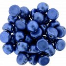 CzechMates Cabochon 7mm Saturated Metallic Navy Peony ˜9.5gm