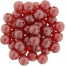 Round Beads 6mm Cosmic Twinkle - Siam Ruby color S10C9008 Czech glass