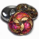 27mm Turbine Button Volcano Finish, Czech Glass