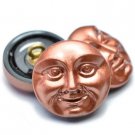 18mm Moon Face Button Copper celestial sky lunar full moon man in the moon