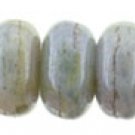 Rondelle 3mm Luster - Opaque Green aprx 100 Czech glass beads