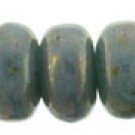 Rondelle 3mm Turquoise Bronze Picasso aprx 100 Czech glass beads