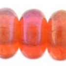 Rondelle 3mm Luster Iris Hyacinth aprx 100 orange Czech glass beads