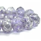 6x8mm Rondelle Thistle with a Mercury Finish    beads glass nature purple