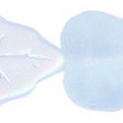 Leaves 10 x 8mm Czech Glass Beads Vertical Hole Matte Alexandrite AB MX2021 leaf