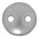 Pearl Coat - Silver 2 Hole Lentil 6mm 50 beads color 25028