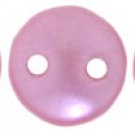 Pearl Coat - Flamingo 2 Hole Lentil 6mm 50 pink beads color 25008