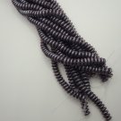 Polychrome - Orchid Aqua 2 Hole Lentil 6mm 50 purple/blue beads color 94102