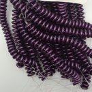Purple Velvet 2 Hole Lentil 6mm 50 beads color 25032
