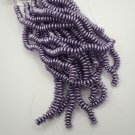 C-T: Saturated Metallic Ballet Slipper 2 Hole Lentil 6mm 50 purple beads color 04B03